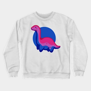 Bisexual Long Neck Dino Dinosaur Crewneck Sweatshirt